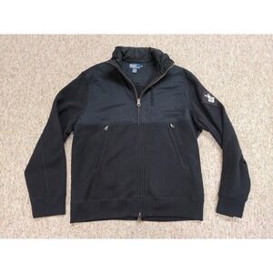 Polo Ralph Lauren Jacket Mens XL Black Full Zip Anchor‎ Patch Nautical Yacht